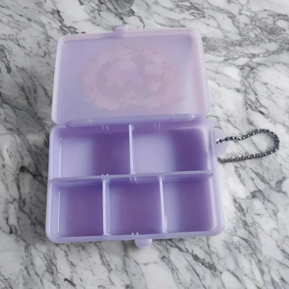 Sanrio Kuromi Mini Accessory Case - Purple, Travel Pill Box, Custom Partitions